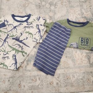 Carter's Boy Size 10 Pajamas Set of 2 dinosaurs